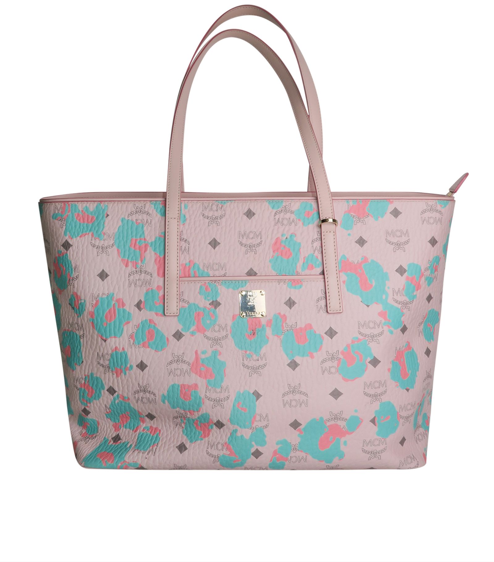 Medium Anya Floral Leopard Tote MCM Designer Exchange Buy Sell Exchange